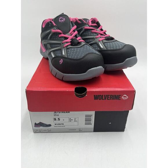 NEW Wolverine JETSTREAM Women's Work Shoe Grey Pink US Size 9.5M NIB - Picture 11 of 11